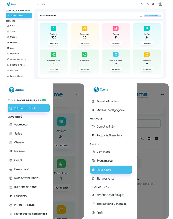 Zaame : Logiciel de gestion scolaire gratuit | Inscrivez-vous