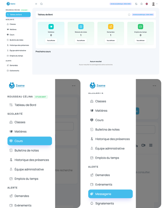 Zaame : Logiciel de gestion scolaire gratuit | Inscrivez-vous