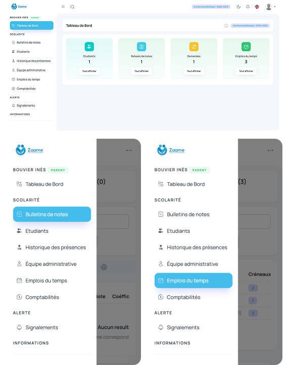 Zaame : Logiciel de gestion scolaire gratuit | Inscrivez-vous